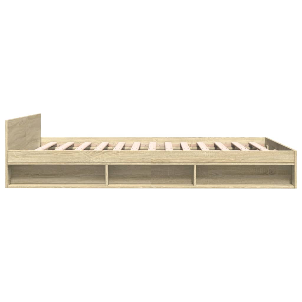 Cadre de lit avec tiroirs sans matelas chêne sonoma 150x200 cm - XIOS