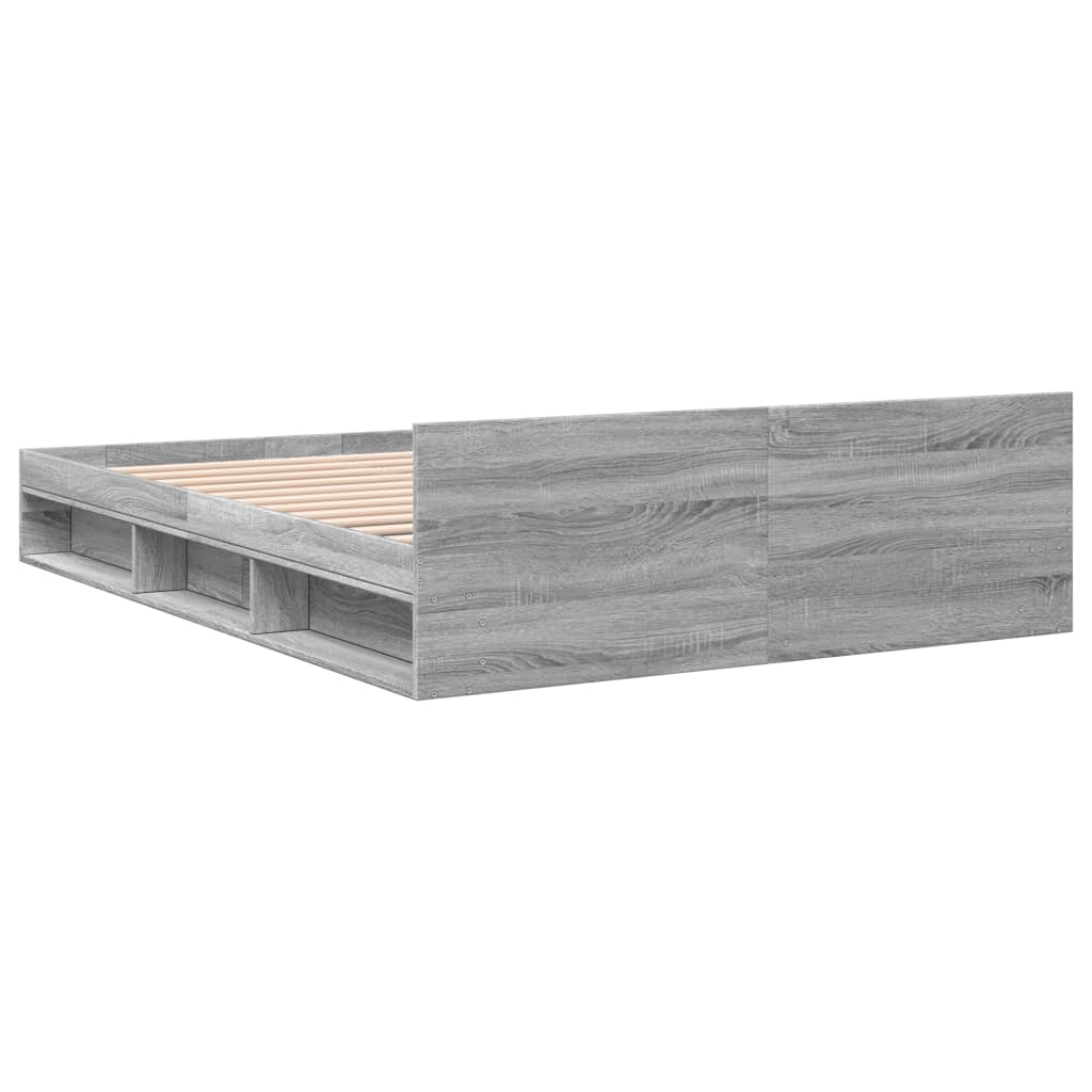 Cadre de lit avec tiroirs sans matelas sonoma gris 140x200 cm - XIOS