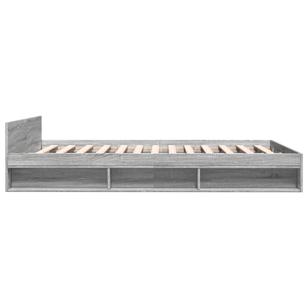 Cadre de lit avec tiroirs sans matelas sonoma gris 120x200 cm - XIOS