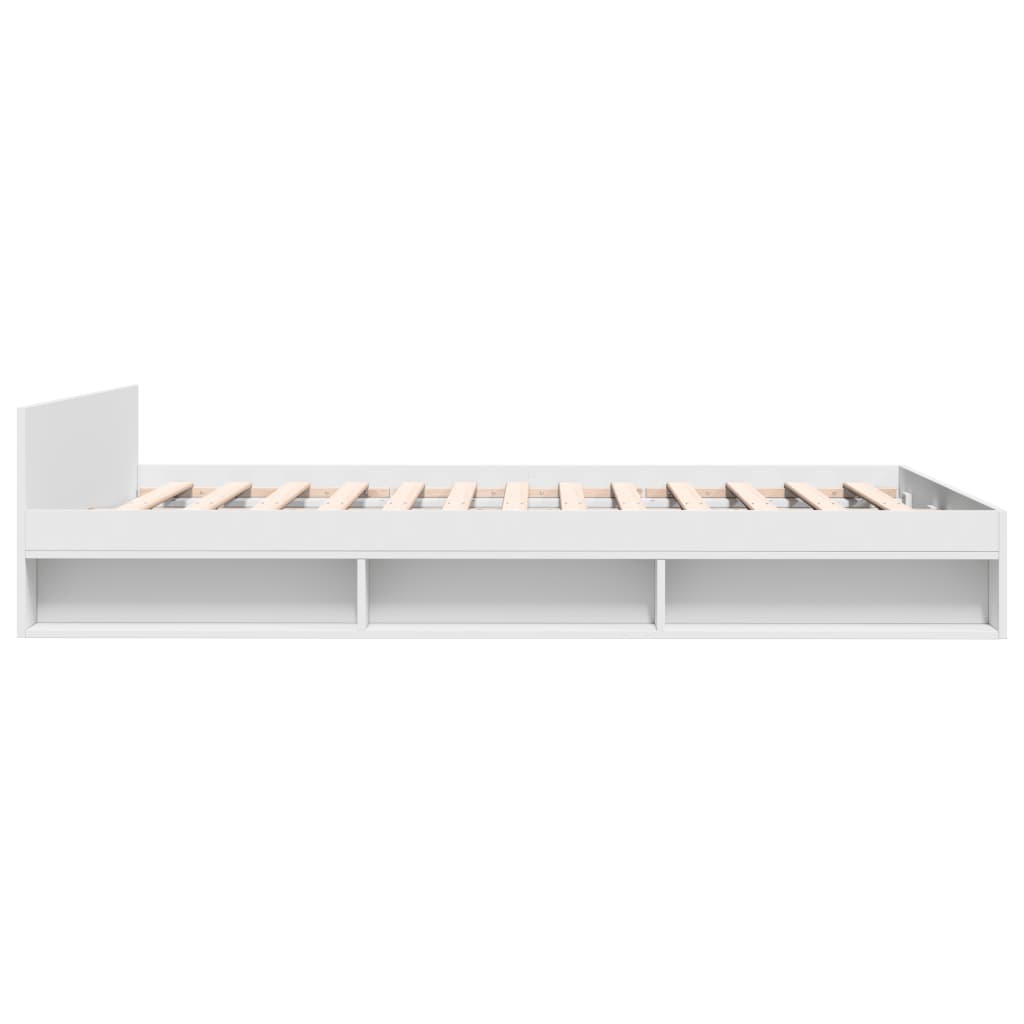 Cadre de lit avec tiroirs sans matelas blanc 135x190 cm - XIOS
