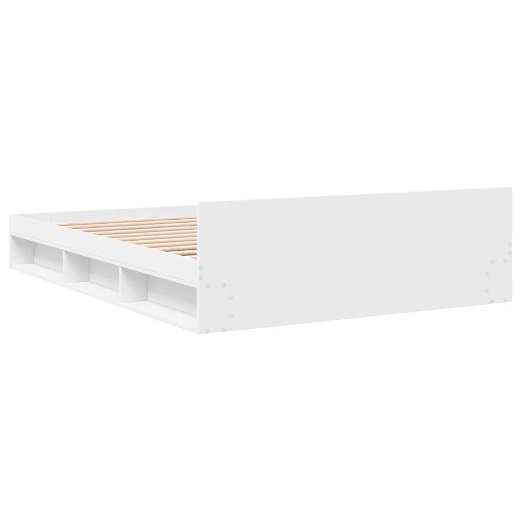 Cadre de lit avec tiroirs sans matelas blanc 135x190 cm - XIOS