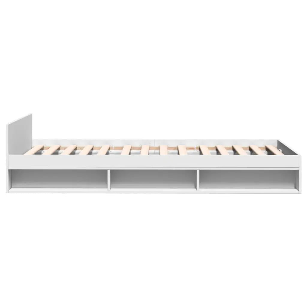 Cadre de lit avec tiroir sans matelas blanc 90x190 cm - XIOS