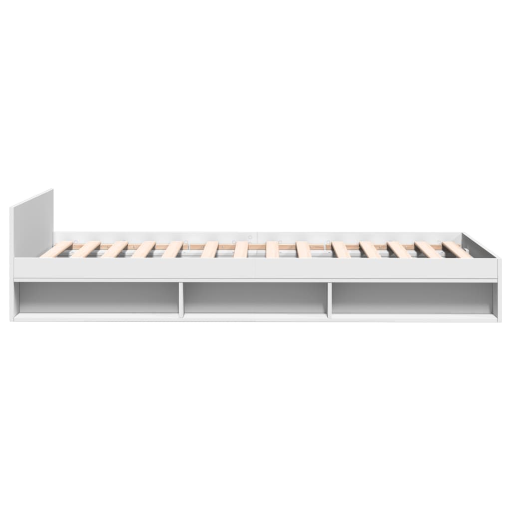 Cadre de lit avec tiroir sans matelas blanc 100x200 cm - XIOS
