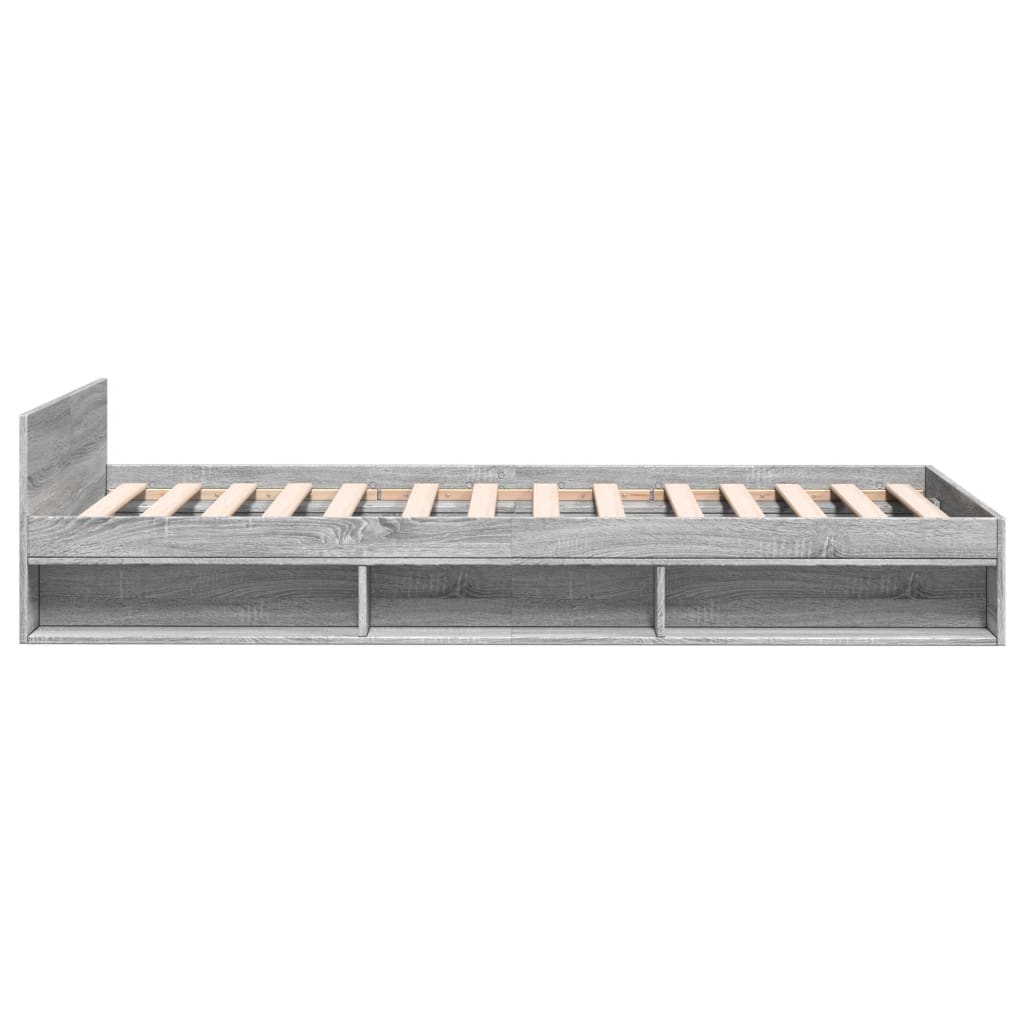 Cadre de lit avec tiroir sans matelas sonoma gris 100x200 cm - XIOS