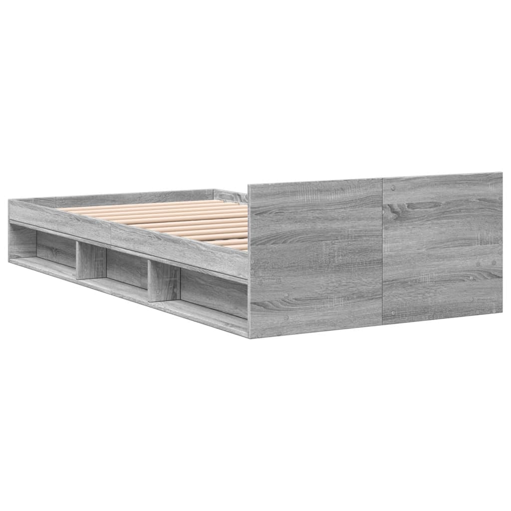 Cadre de lit avec tiroir sans matelas sonoma gris 100x200 cm - XIOS