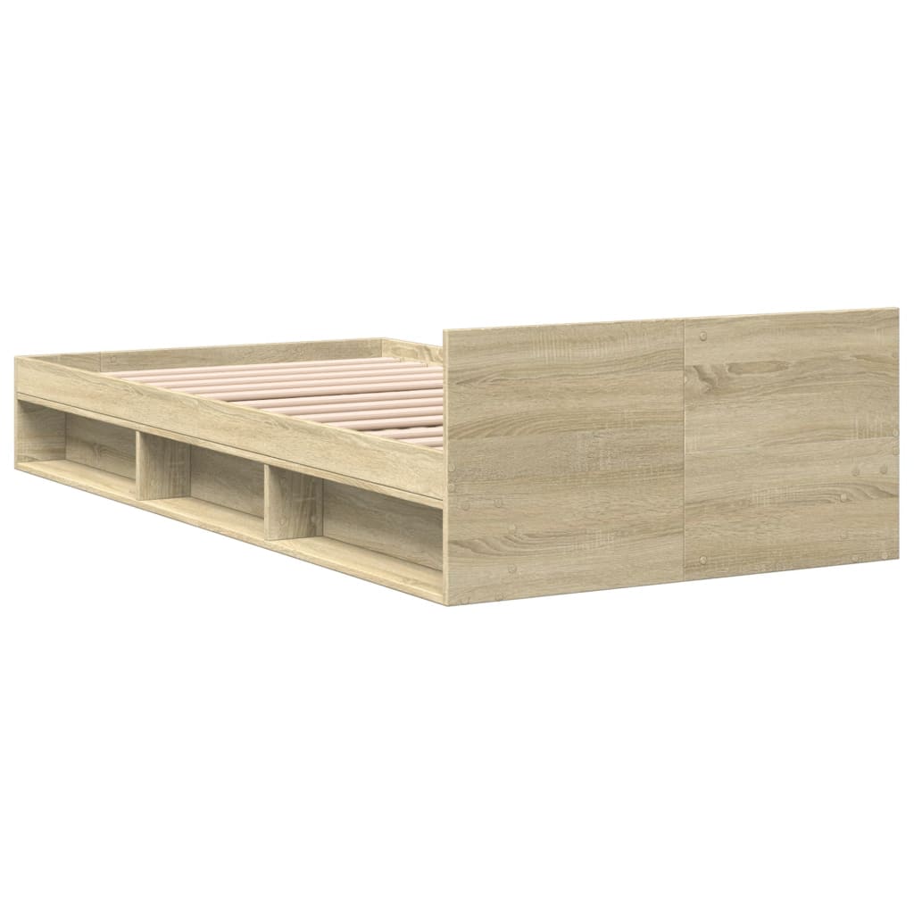 Cadre de lit avec tiroir sans matelas chêne sonoma 75x190 cm - XIOS