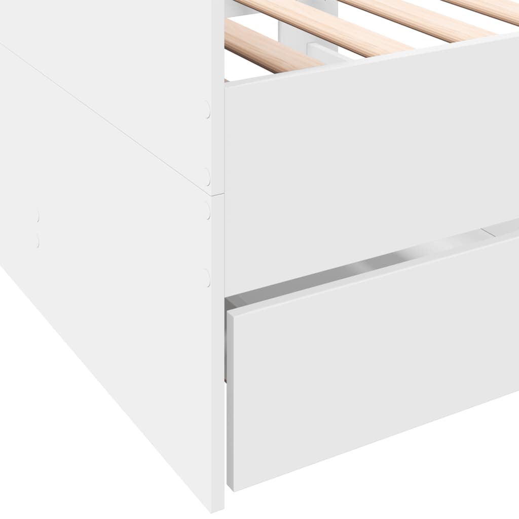 Lit de jour avec tiroirs sans matelas blanc 100x200 cm - XIOS