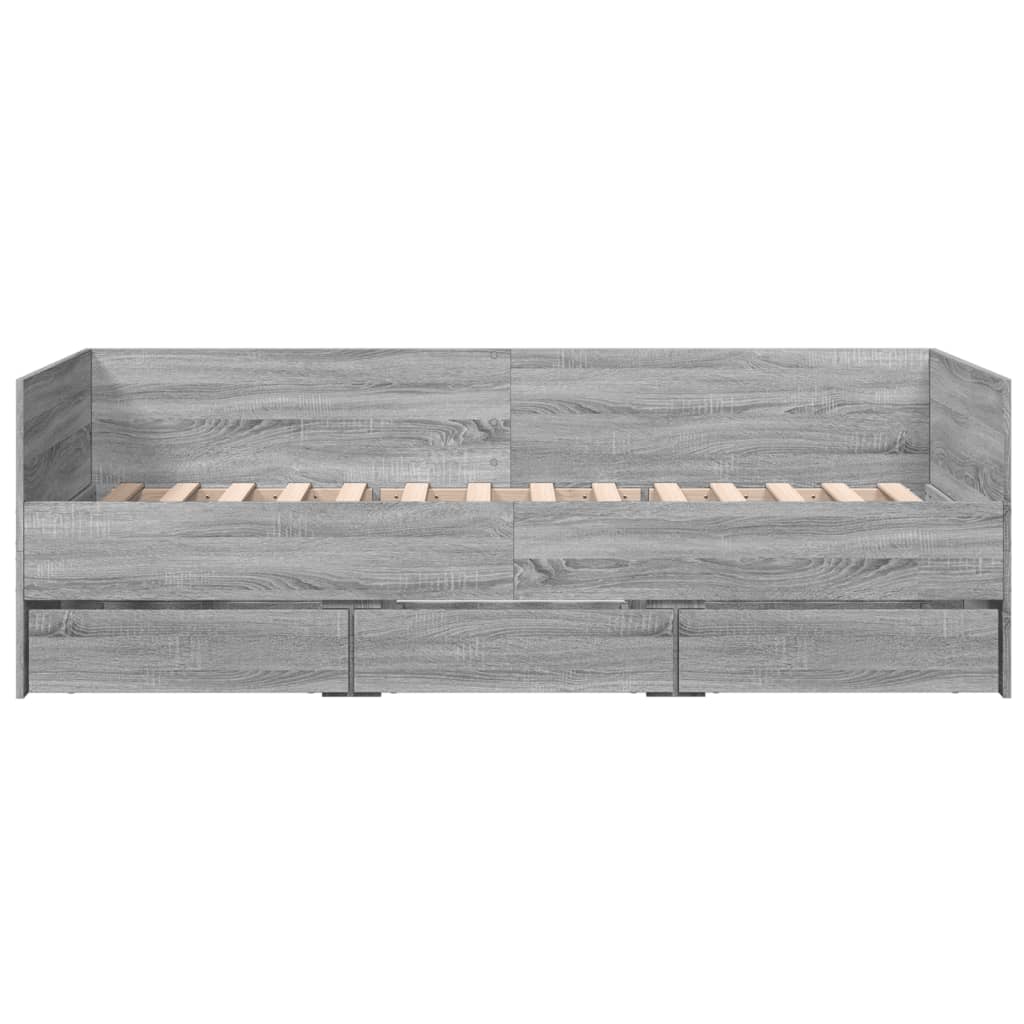 Lit de jour avec tiroirs sans matelas sonoma gris 100x200 cm - XIOS
