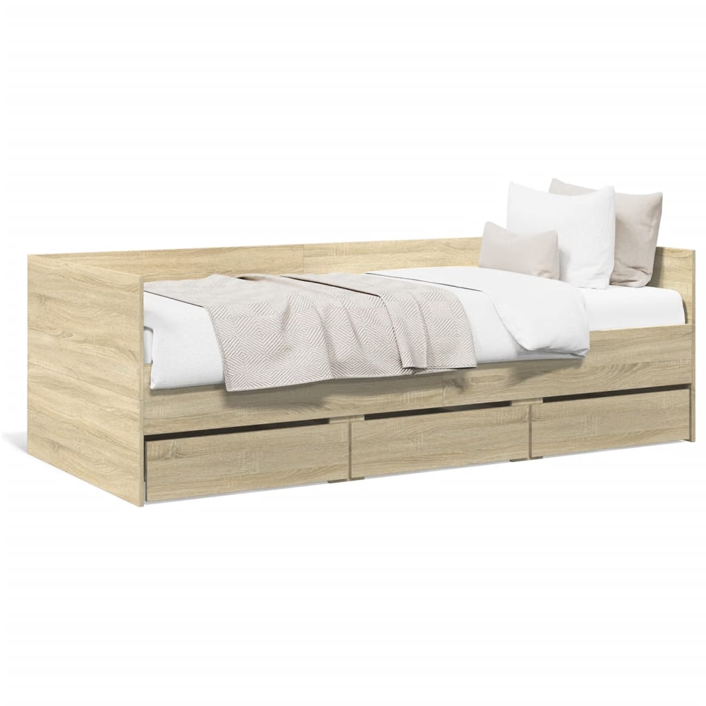 Lit de jour avec tiroirs sans matelas chêne sonoma 90x200 cm - XIOS