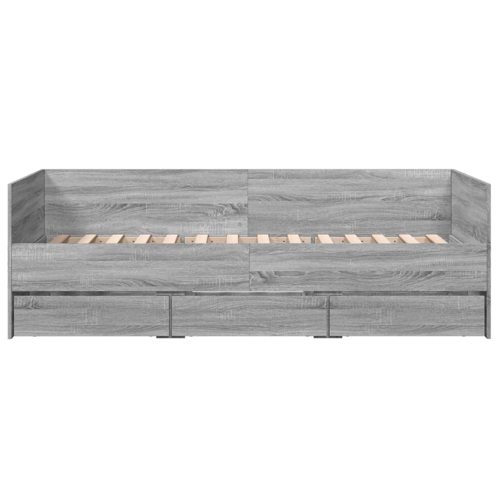 Lit de jour avec tiroirs sans matelas sonoma gris 90x200 cm - XIOS