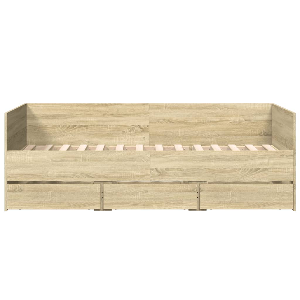 Lit de jour avec tiroirs sans matelas chêne sonoma 90x190 cm - XIOS