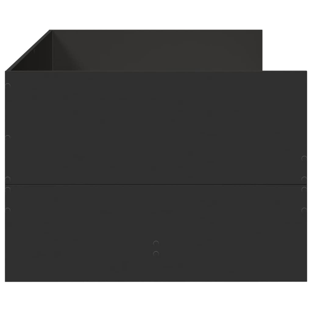 Lit de jour avec tiroirs sans matelas noir 75x190 cm - XIOS