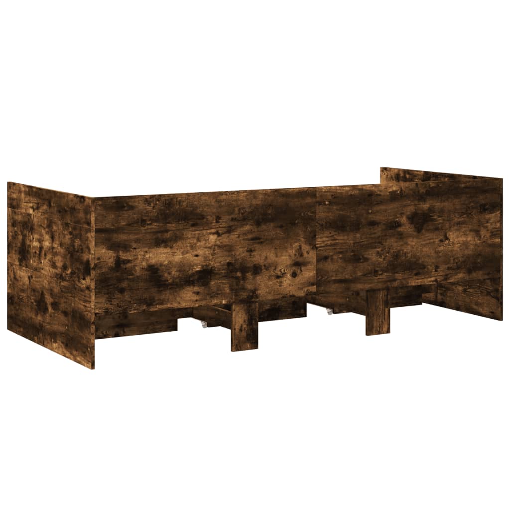 Lit de jour avec tiroirs sans matelas chêne fumé 75x190 cm - XIOS