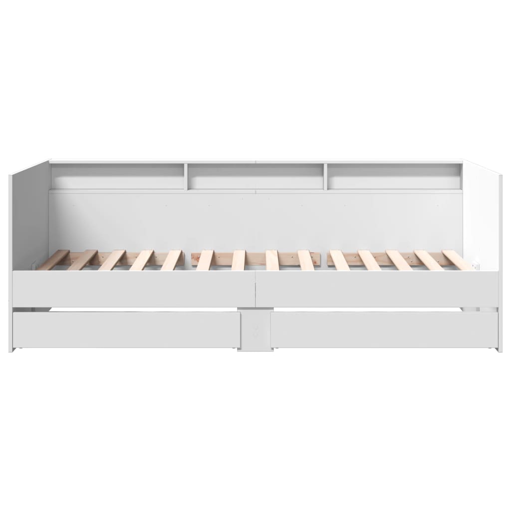 Lit de jour avec tiroirs sans matelas blanc 100x200 cm - XIOS