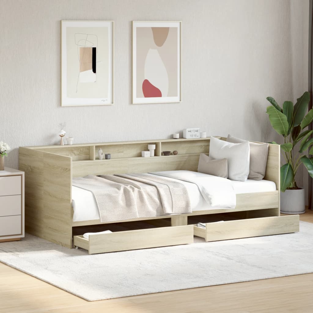 Lit de jour avec tiroirs sans matelas chêne sonoma 100x200 cm - XIOS