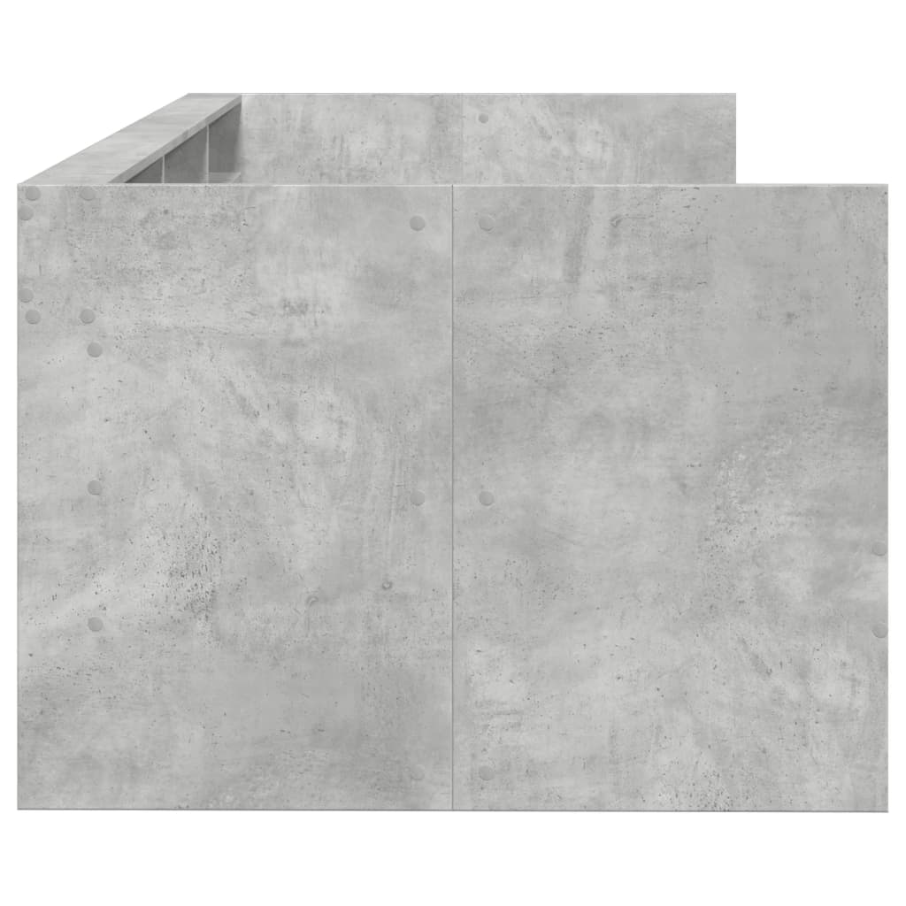 Lit de jour avec tiroirs sans matelas gris béton 100x200 cm - XIOS