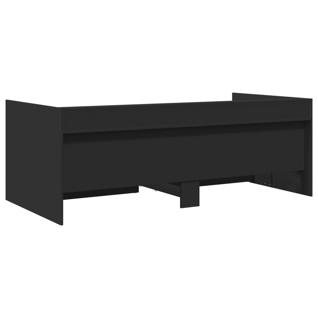 Lit de jour avec tiroirs sans matelas noir 90x200 cm - XIOS
