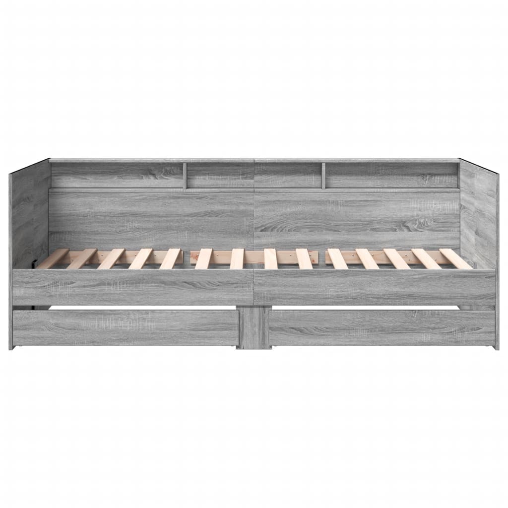 Lit de jour avec tiroirs sans matelas sonoma gris 90x200 cm - XIOS