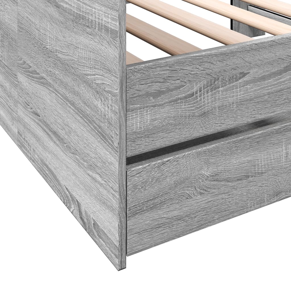 Lit de jour avec tiroirs sans matelas sonoma gris 90x200 cm - XIOS