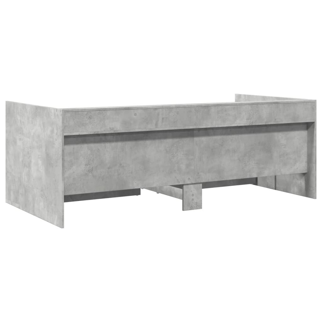 Lit de jour avec tiroirs sans matelas gris béton 75x190 cm - XIOS