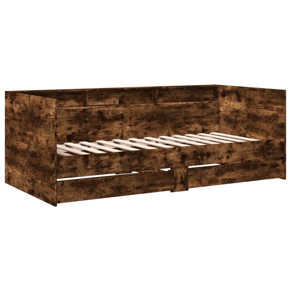 Lit de jour avec tiroirs sans matelas chêne fumé 75x190 cm - XIOS
