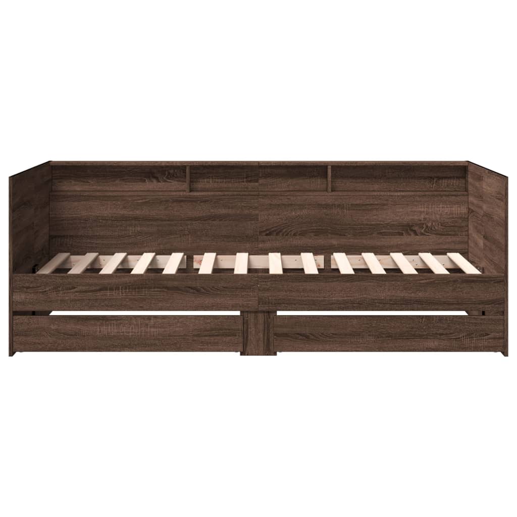 Lit de jour avec tiroirs sans matelas chêne marron 75x190 cm - XIOS