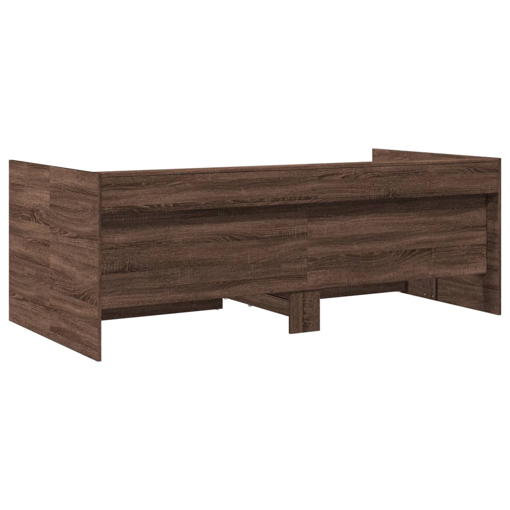 Lit de jour avec tiroirs sans matelas chêne marron 75x190 cm - XIOS