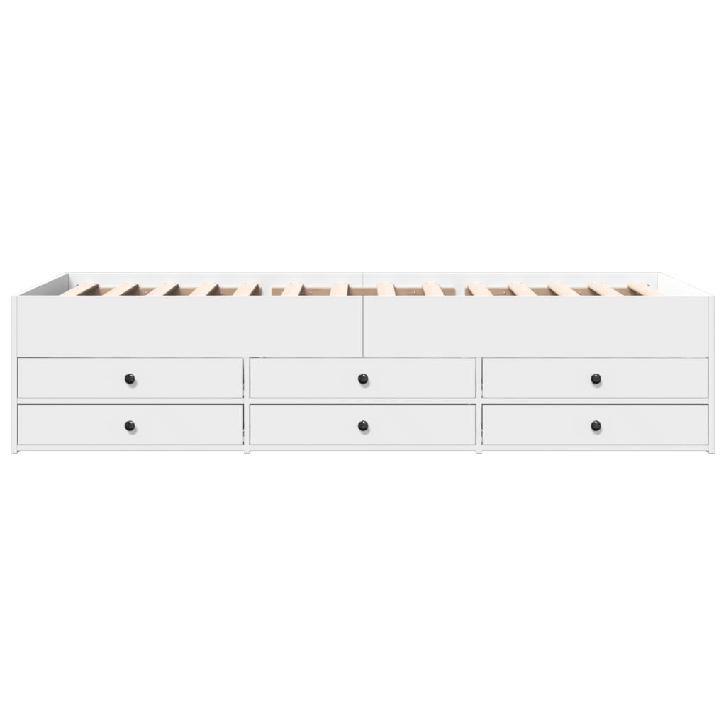 Lit de jour avec tiroirs sans matelas blanc 90x200 cm - XIOS