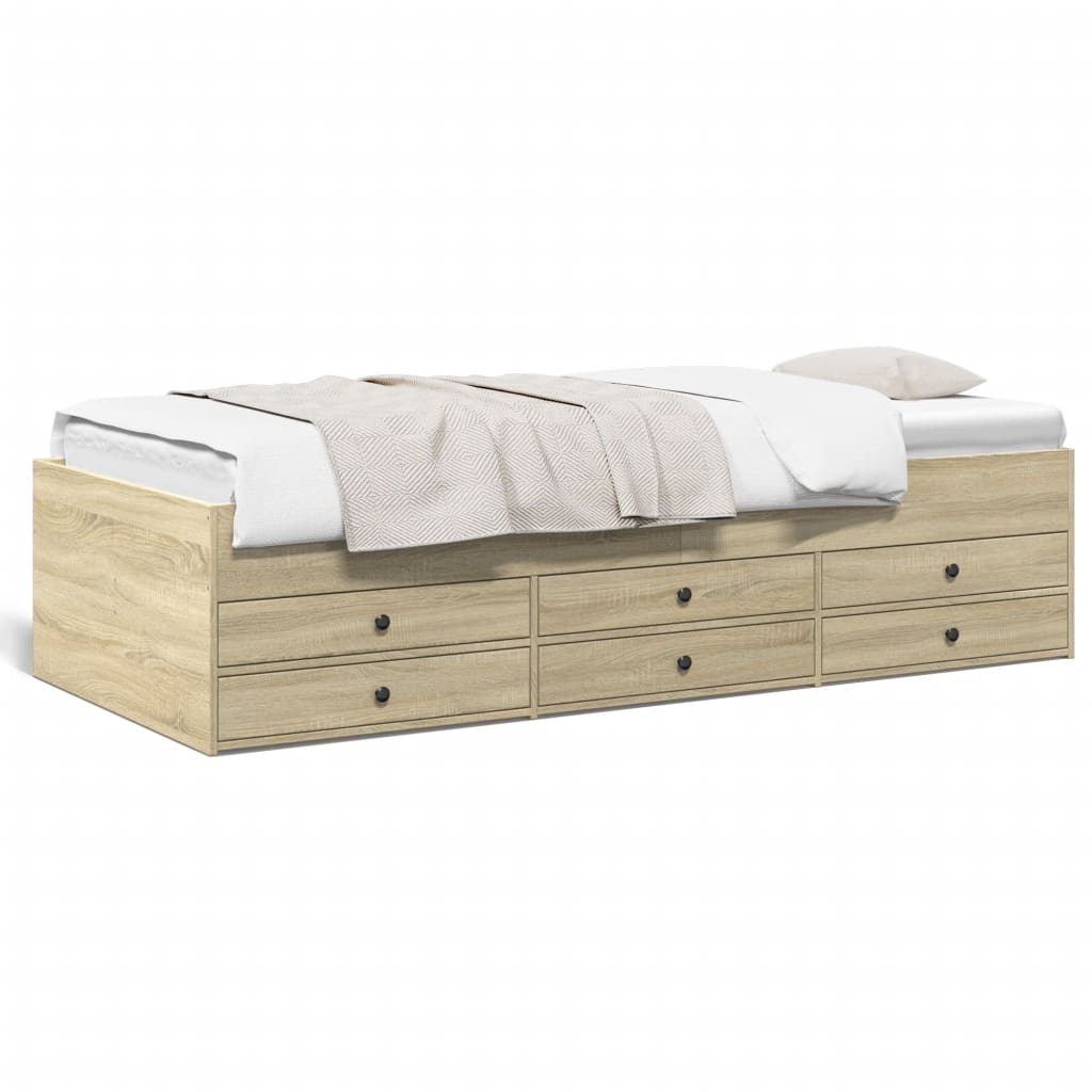 Lit de jour avec tiroirs sans matelas chêne sonoma 90x200 cm - XIOS