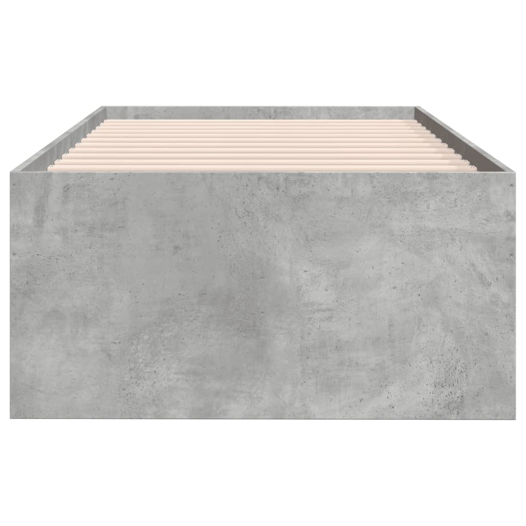 Lit de jour avec tiroirs sans matelas gris béton 90x200 cm - XIOS