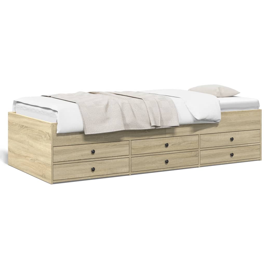 Lit de jour avec tiroirs sans matelas chêne sonoma 90x190 cm - XIOS