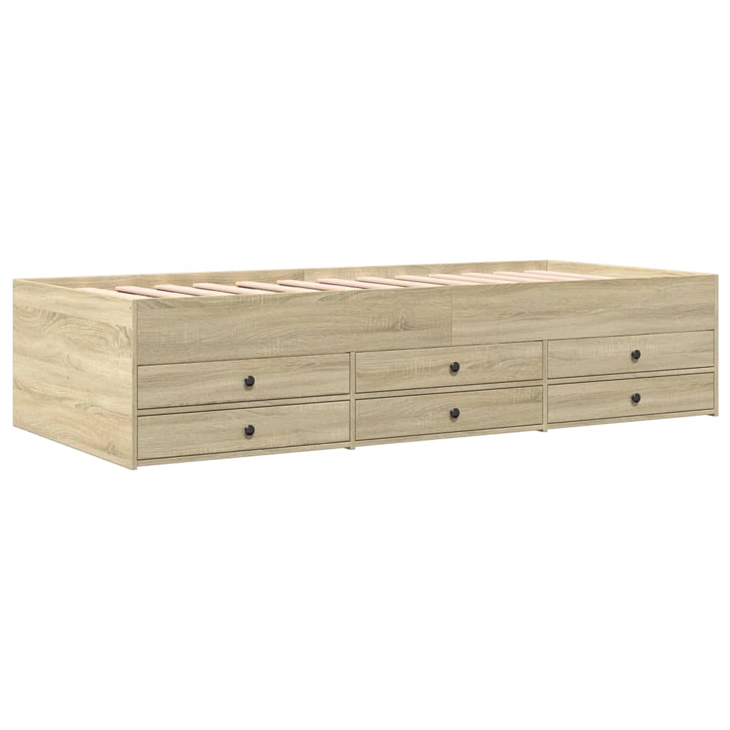 Lit de jour avec tiroirs sans matelas chêne sonoma 90x190 cm - XIOS