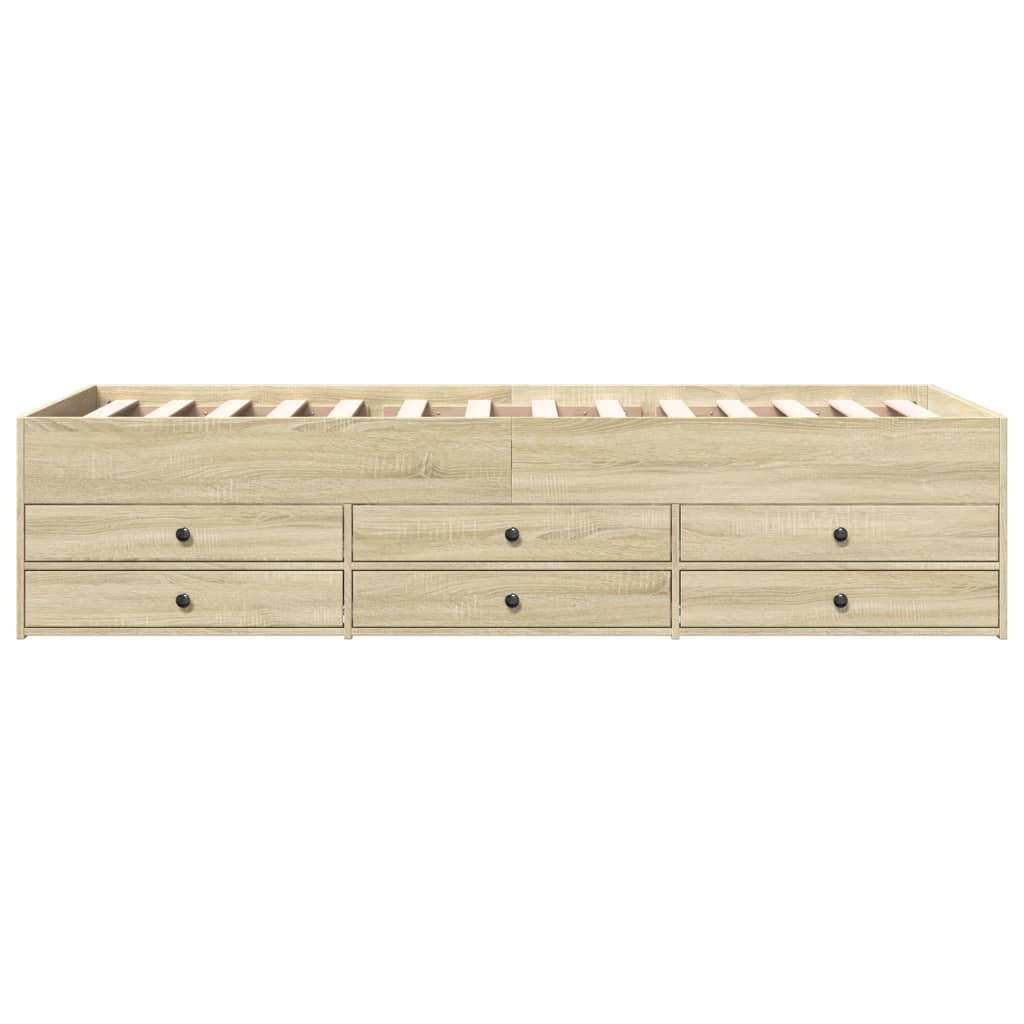 Lit de jour avec tiroirs sans matelas chêne sonoma 90x190 cm - XIOS
