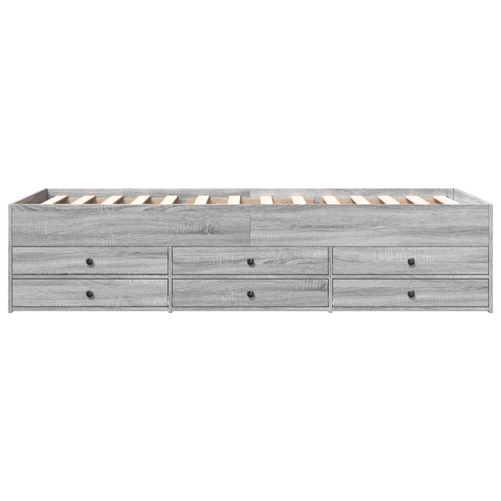 Lit de jour avec tiroirs sans matelas sonoma gris 90x190 cm - XIOS