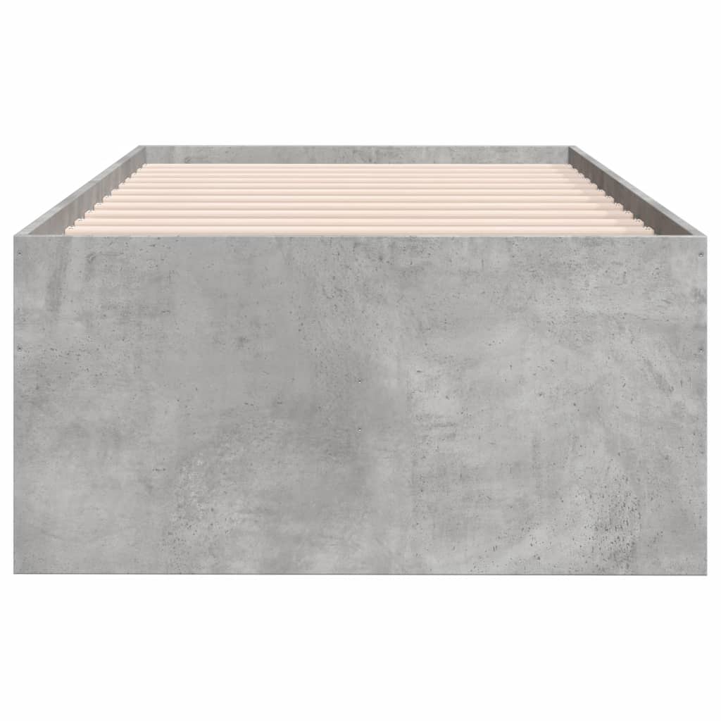 Lit de jour avec tiroirs sans matelas gris béton 75x190 cm - XIOS