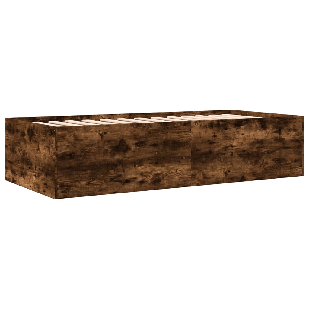Lit de jour avec tiroirs sans matelas chêne fumé 75x190 cm - XIOS