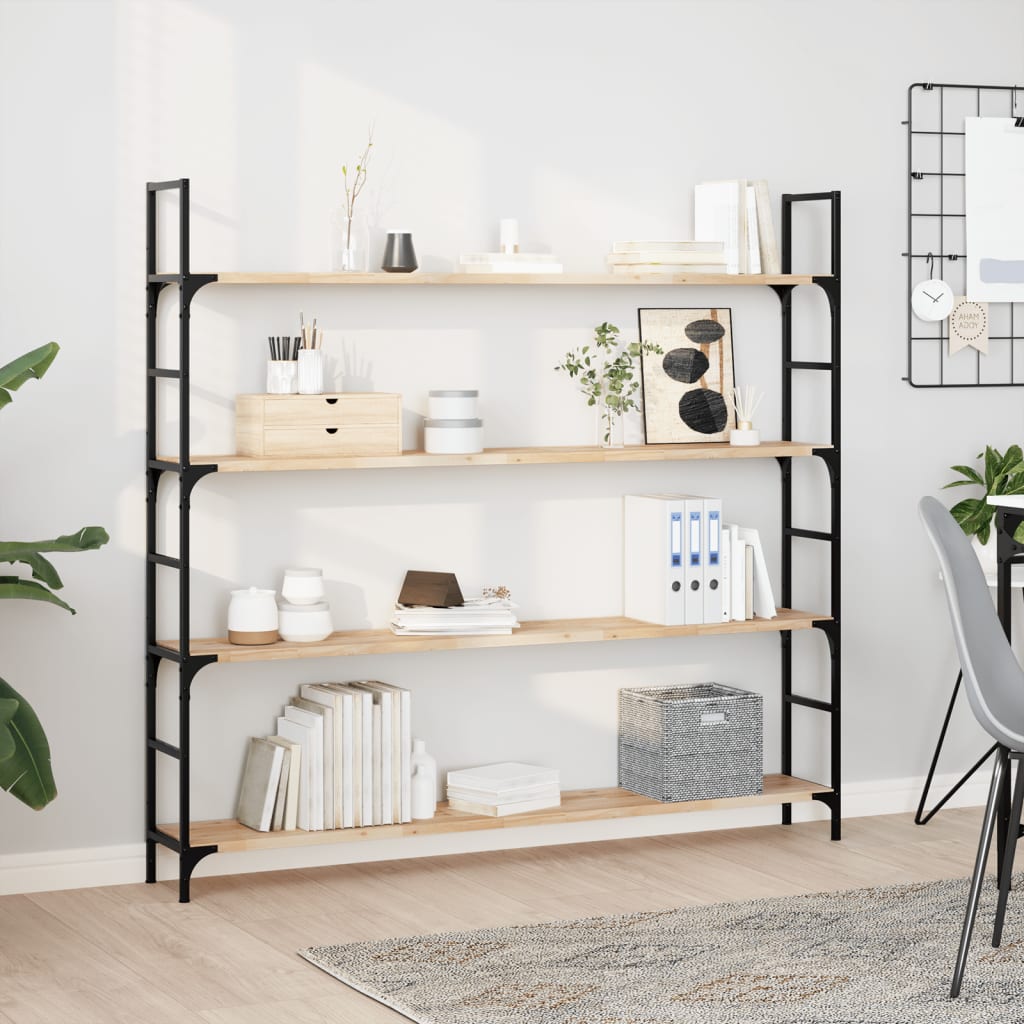 Étagères flottantes 4 pcs 120x20x2 cm acacia massif non traité - XIOS