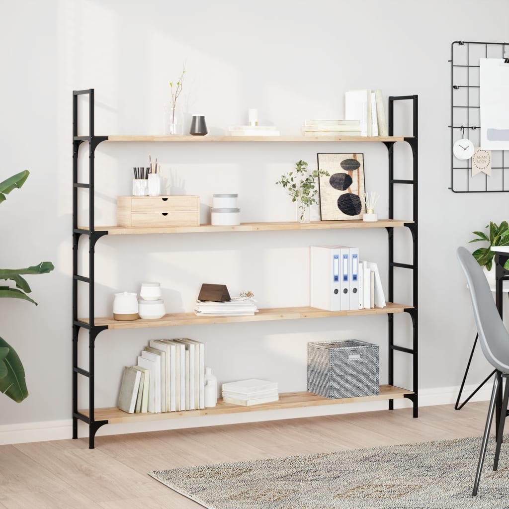 Étagères flottantes 4 pcs 140x20x2 cm acacia massif non traité - XIOS