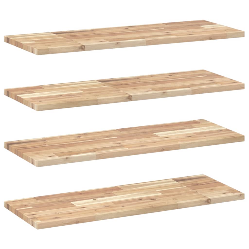 Étagères flottantes 4 pcs 80x30x2 cm acacia massif non traité - XIOS