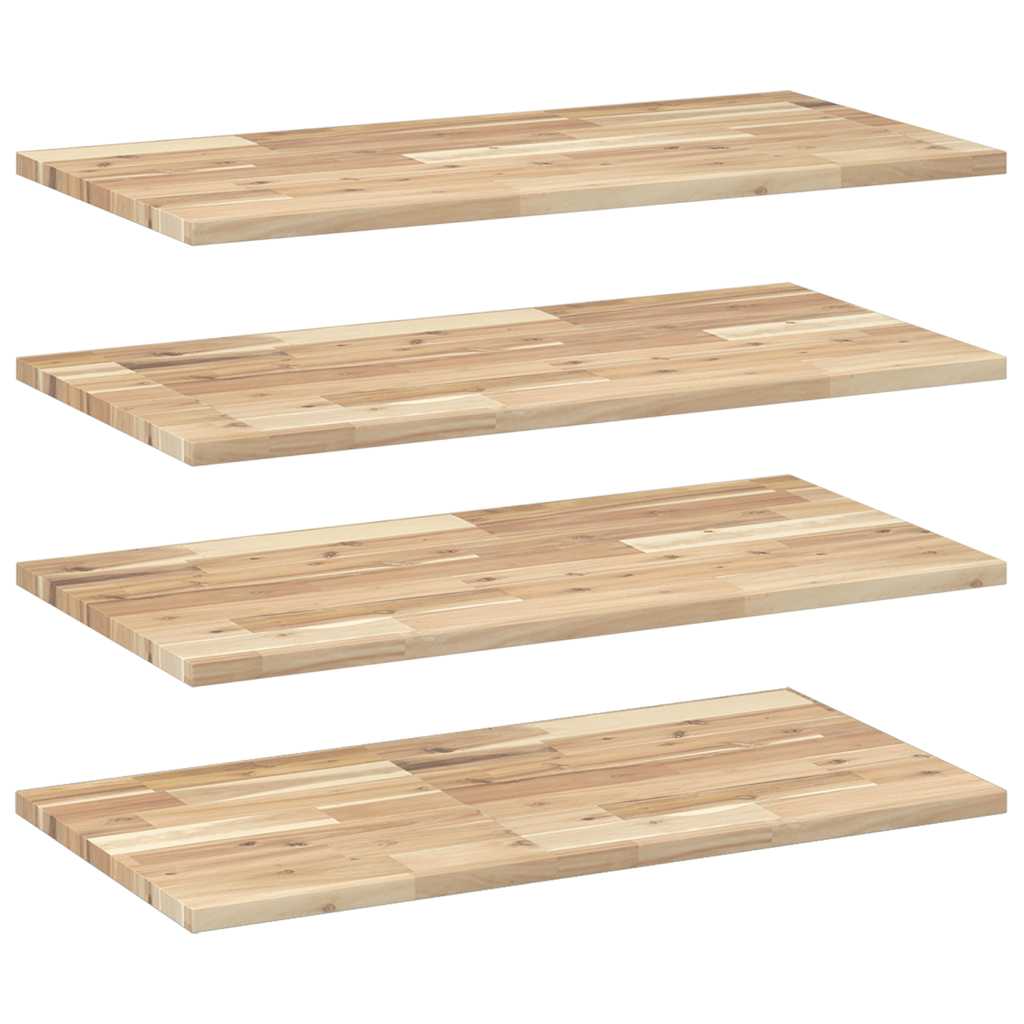 Étagères flottantes 4 pcs 80x40x2 cm acacia massif non traité - XIOS