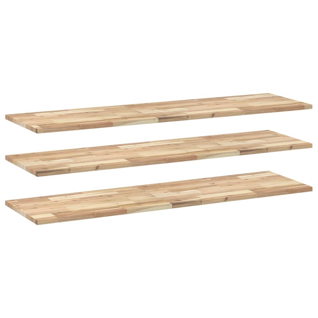 Étagères flottantes 3 pcs 120x40x2 cm acacia massif non traité - XIOS