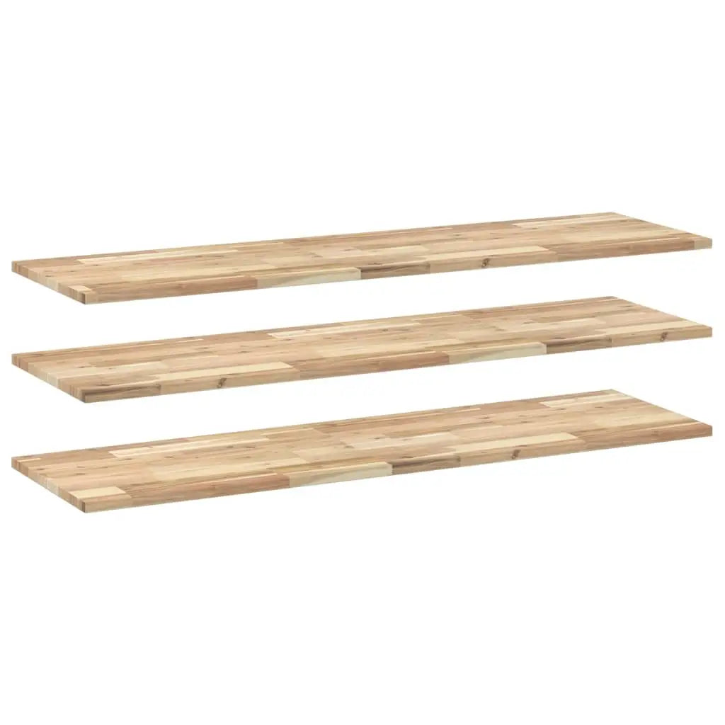 Étagères flottantes 3 pcs 120x40x2 cm acacia massif non traité - XIOS