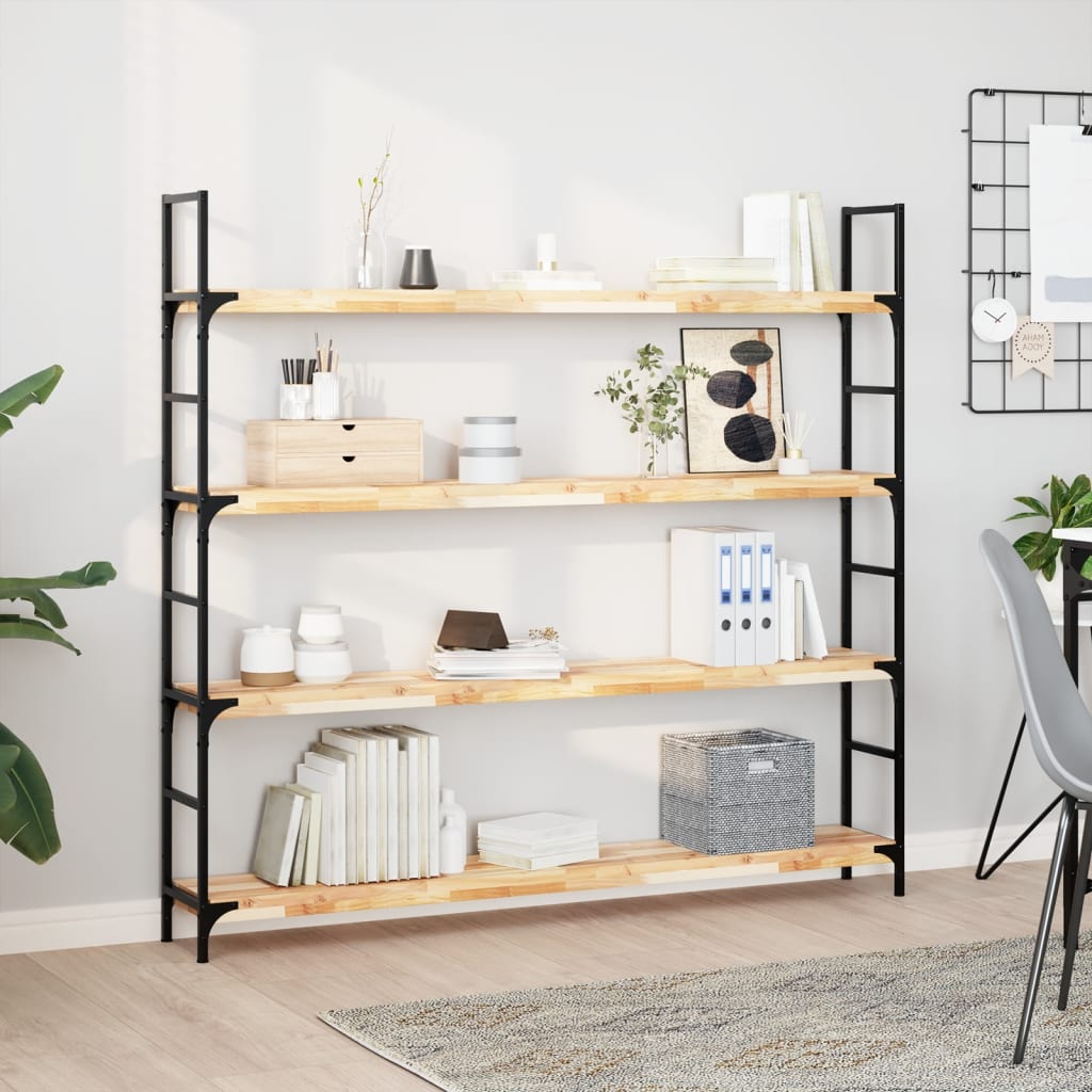 Étagères flottantes 4 pcs 160x20x4 cm acacia massif non traité - XIOS