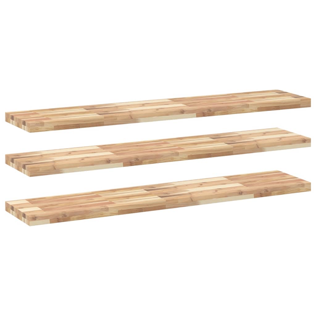 Étagères flottantes 3 pcs 160x30x4 cm acacia massif non traité - XIOS
