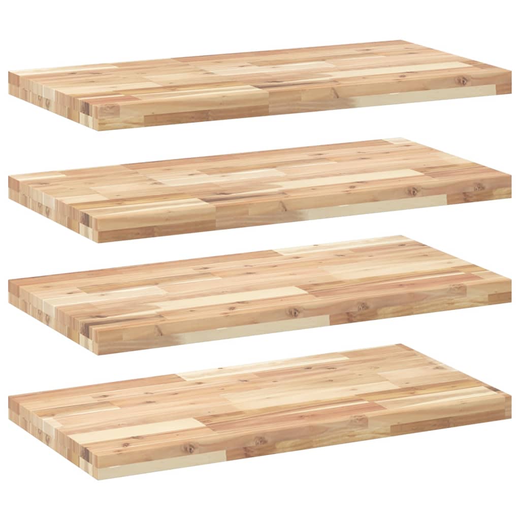 Étagères flottantes 4 pcs 100x40x4 cm acacia massif non traité - XIOS