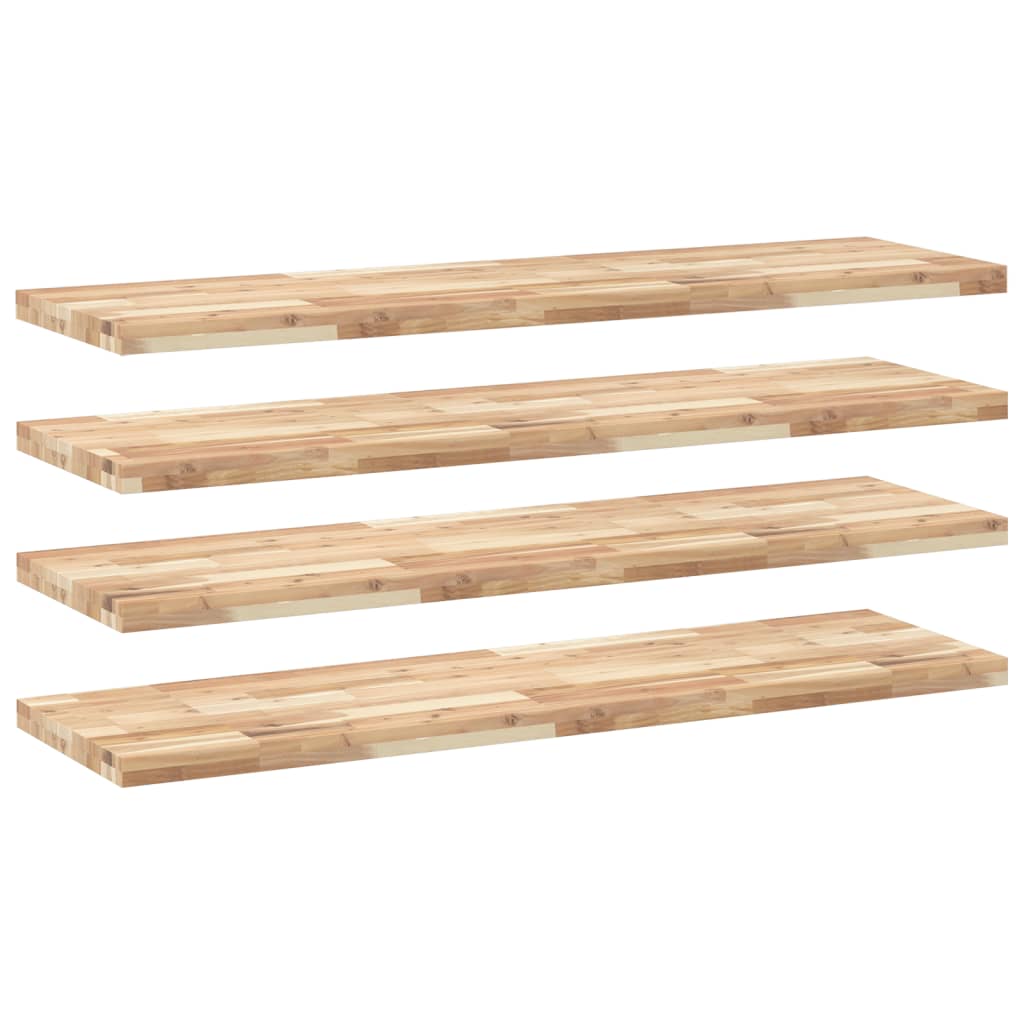 Étagères flottantes 4 pcs 140x40x4 cm acacia massif non traité - XIOS