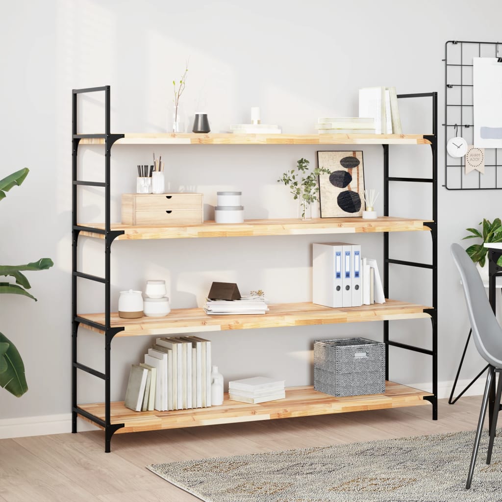 Étagères flottantes 4 pcs 140x40x4 cm acacia massif non traité - XIOS
