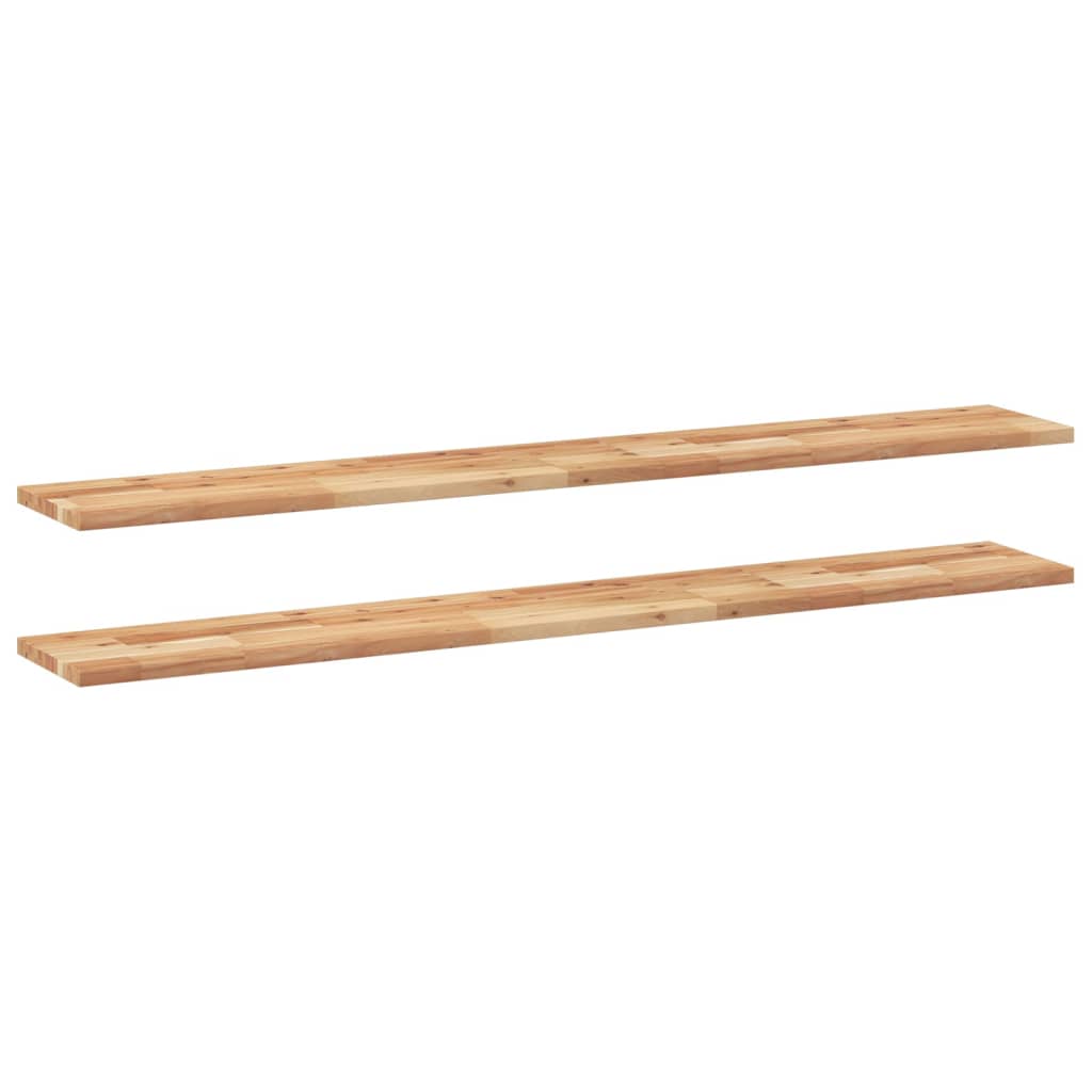 Étagères flottantes 2 pcs 120x20x2 cm acacia massif à l'huile - XIOS