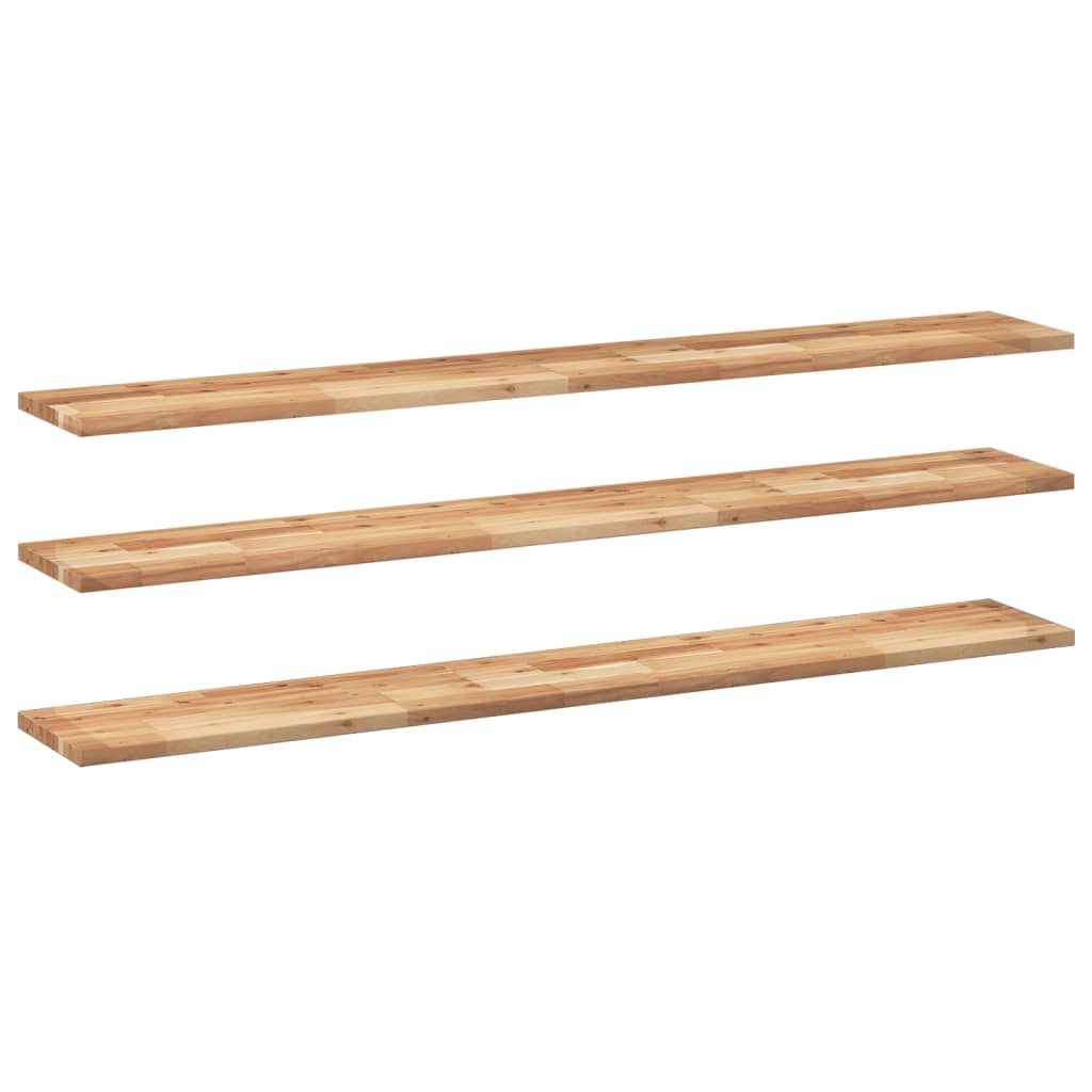 Étagères flottantes 3 pcs 120x20x2 cm acacia massif à l'huile - XIOS