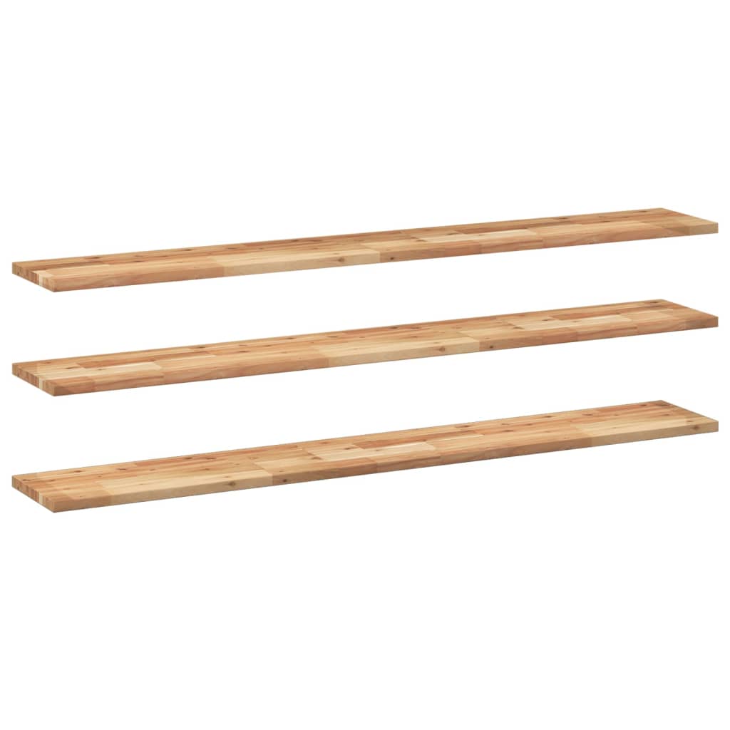 Étagères flottantes 3 pcs 140x20x2 cm acacia massif à l'huile - XIOS